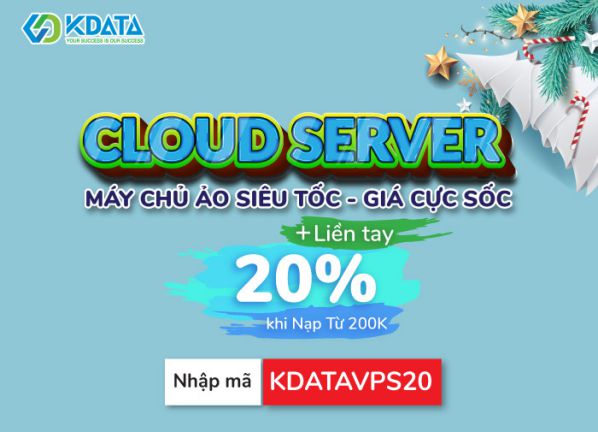 Giảm 40% Hosting, Domain .VN giá 550k, Cloud Server tặng 20% 1